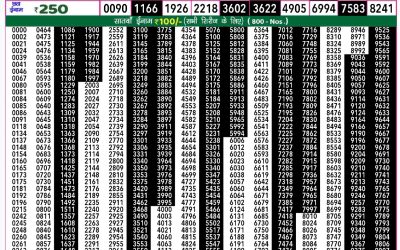 Rajshree 50 guru weekly lottery 7.30pm result 19 December 2024