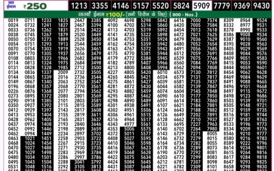 Rajshree 50 som weekly lottery 7.30pm result 23 December 2024