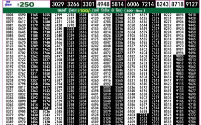 Rajshree 50 mangal weekly lottery 7.30pm result 31 December 2024