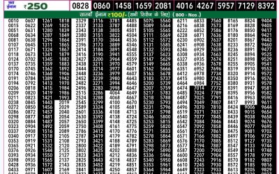 Rajshree 50 som weekly lottery 7.30pm result 2 December 2024