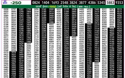 Rajshree 50 som weekly lottery 7.30pm result 16 December 2024