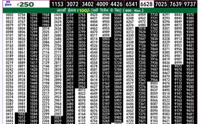 Rajshree 50 mangal weekly lottery 7.30pm result 7 january 2025