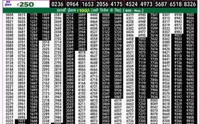 Rajshree 50 som weekly lottery 7.30pm result 6 january 2025