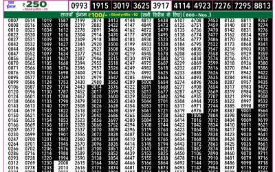 Rajshree 50 som weekly lottery 7.30pm result 10 February 2025