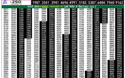Rajshree 50 som weekly lottery 7.30pm result 17 February 2025