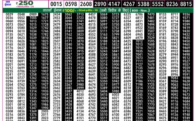 Rajshree 50 som weekly lottery 7.30pm result 10 March 2025