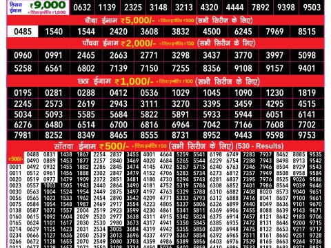 Rajshree Lottery Result Today