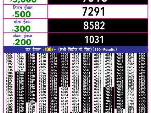 Rajshree Lottery Result Today