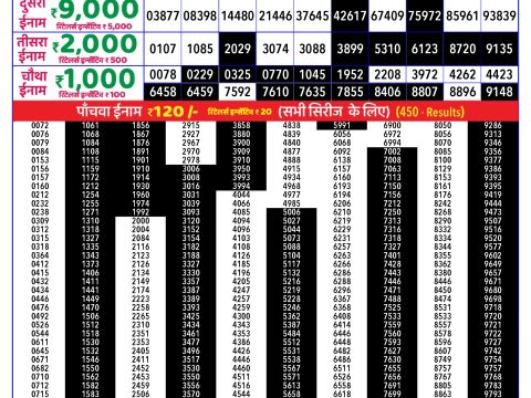 Rajshree Lottery Result Today