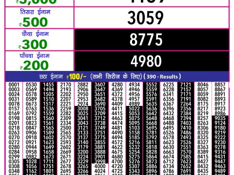 Rajshree Lottery Result Today