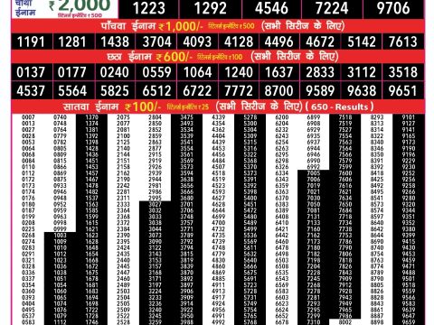 Rajshree Lottery Result Today