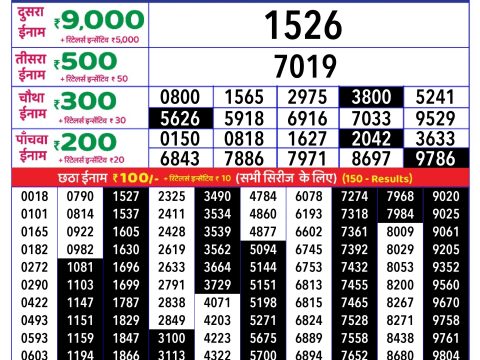 Rajshree Lottery Result Today