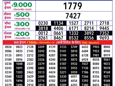 Rajshree Lottery Result Today