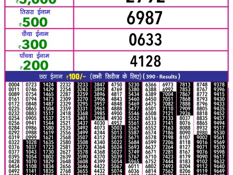 Rajshree Lottery Result Today
