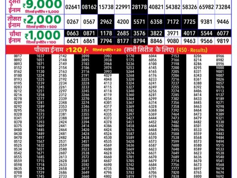 Rajshree Lottery Result Today