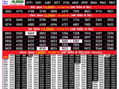 Rajshree Lottery Result Today