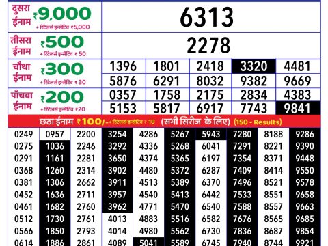 Rajshree Lottery Result Today