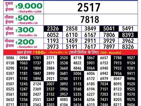 Rajshree Lottery Result Today