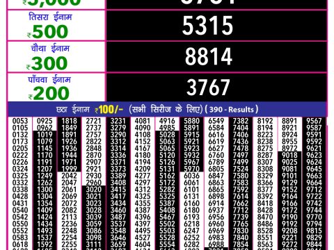 Rajshree Lottery Result Today