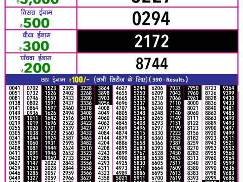 Rajshree Lottery Result Today
