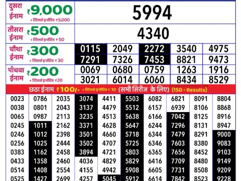 Rajshree Lottery Result Today