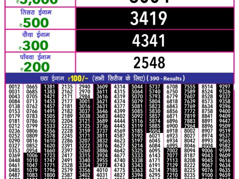 Rajshree Lottery Result Today