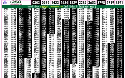 Rajshree 50 som weekly lottery 7.30pm result 9 June 2025
