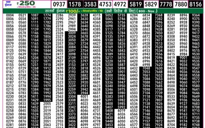 Rajshree 50 Som weekly lottery 7.30pm result 23 June 2025
