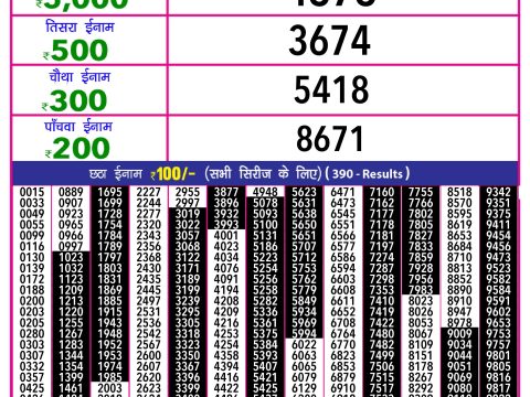 Rajshree Lottery Result Today
