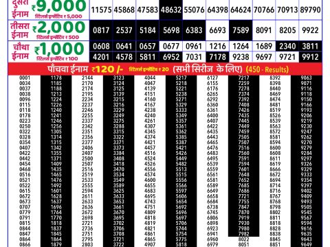 Rajshree Lottery Result Today