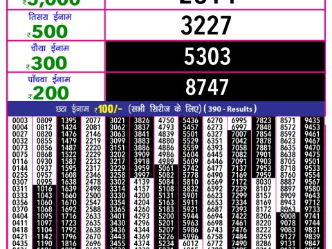Rajshree Lottery Result Today