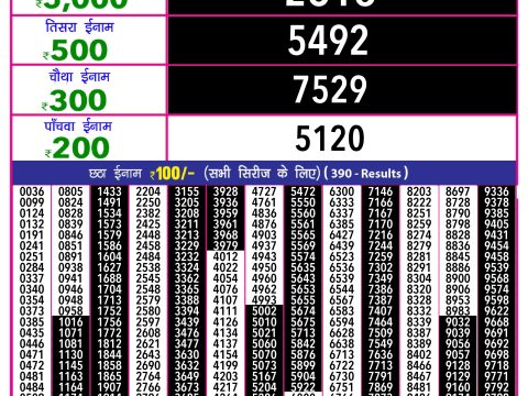 Rajshree Lottery Result Today