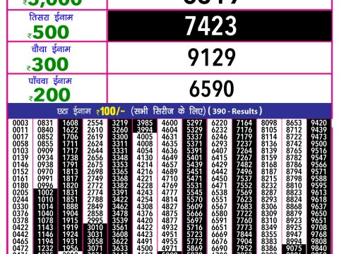 Rajshree Lottery Result Today