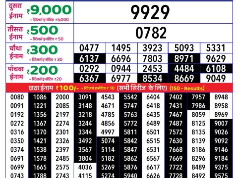 Rajshree Lottery Result Today