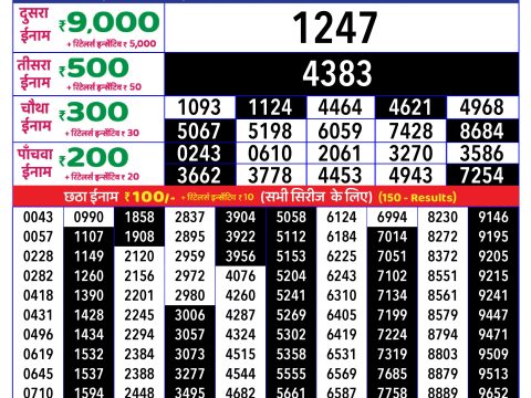 Rajshree Lottery Result Today