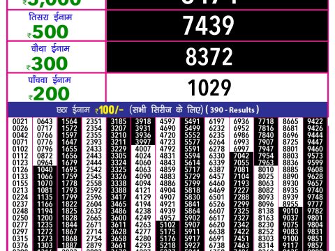Rajshree Lottery Result Today