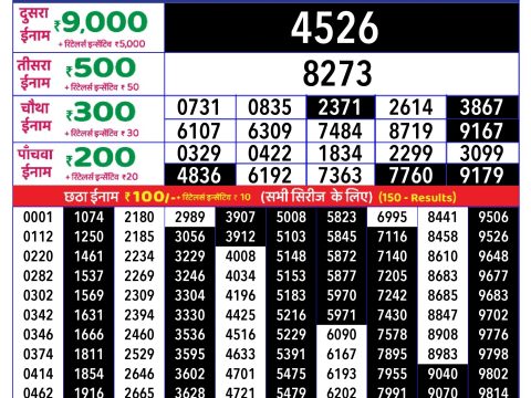Rajshree Lottery Result Today