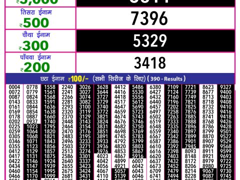 Rajshree Lottery Result Today