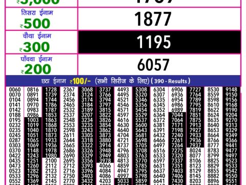 Rajshree Lottery Result Today