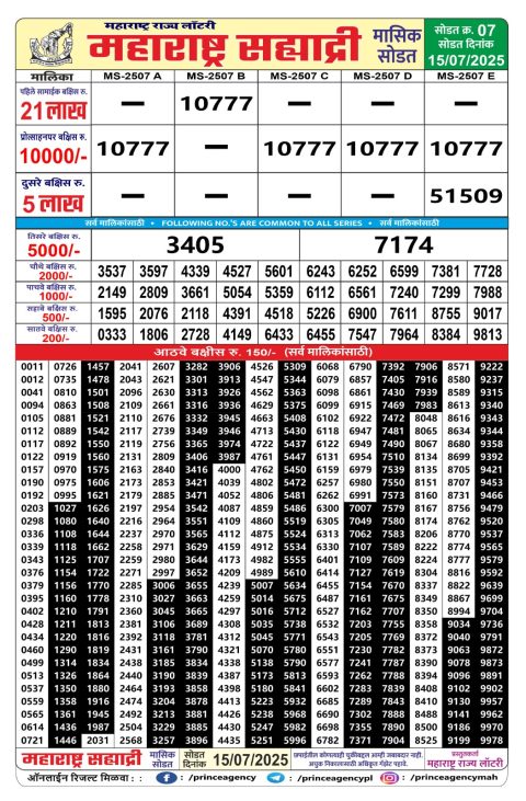 Rajshree Lottery Result Today