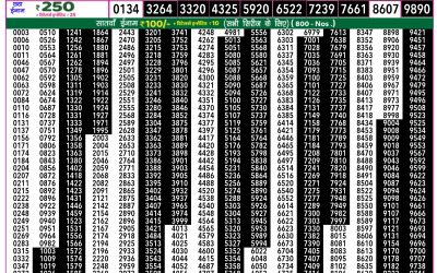 Rajshree 50 mangal weekly lottery 7.30pm result 1 July 2025