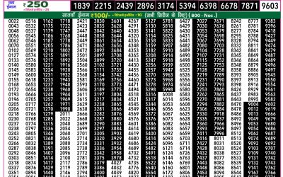 Rajshree 50 ravi weekly lottery 7.30pm result 6 July 2025