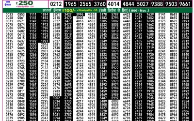 Rajshree 50 Som Weekly Lottery 7.30pm Result 14 July 2025