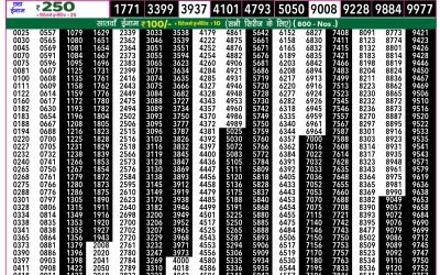 Rajshree 50 Som Weekly Lottery 7.30pm Result 21 July 2025