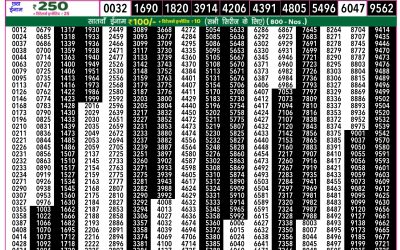 Rajshree 50 Som Weekly Lottery 7.30pm Result 28 July 2025