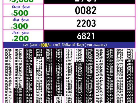 Rajshree Lottery Result Today