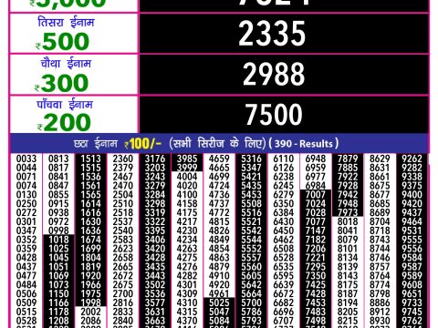 Rajshree Lottery Result Today