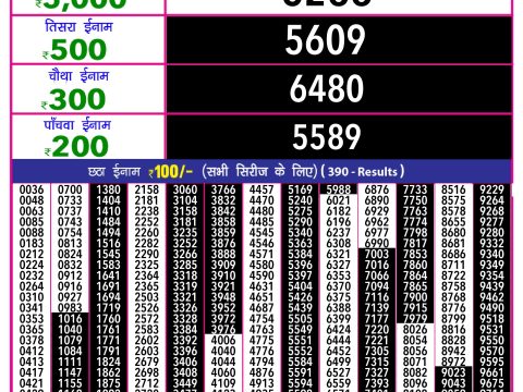 Rajshree Lottery Result Today