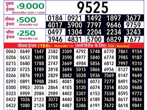 Rajshree Lottery Result Today