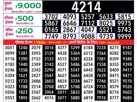 Rajshree Lottery Result Today